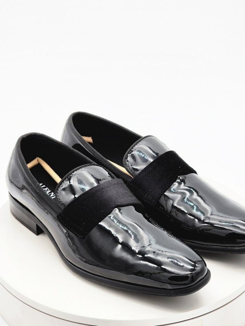 Alfani Westfield Black Patent Loafers Men’s Size 8.5 M Dress Shoes Slip On